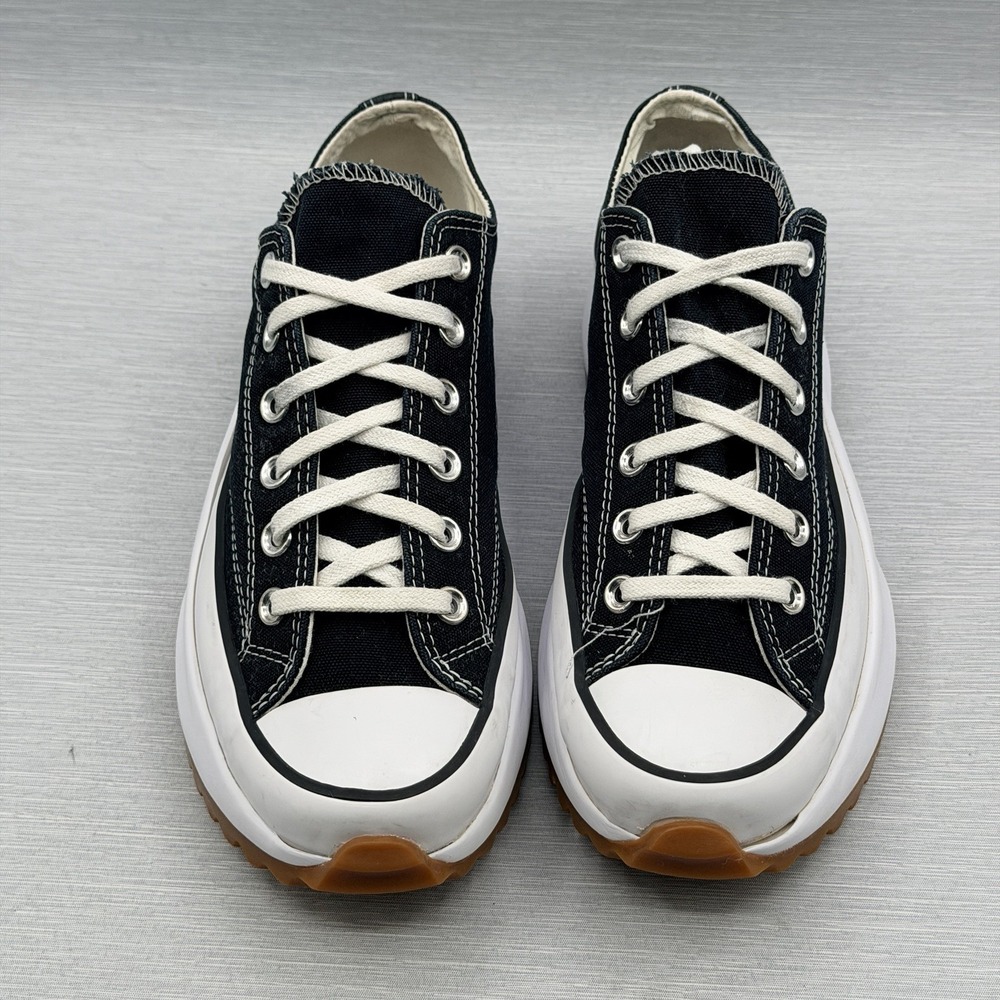 Converse Run Star Hike Women's 9 Black White Platform Low Top Sneakers Chucks - Picture 4 of 11